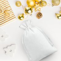 Sacchetti di velluto 10 x 13 cm - bianco Sacchetti occasionali