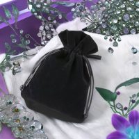 Sacchetti di velluto 10 x 13 cm - nero Candele
