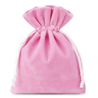 Sacchetti di velluto 10 x 13 cm - rosa chiaro Sacchetti rosa