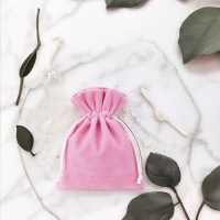 Sacchetti di velluto 10 x 13 cm - rosa chiaro Addio al nubilato e al celibato