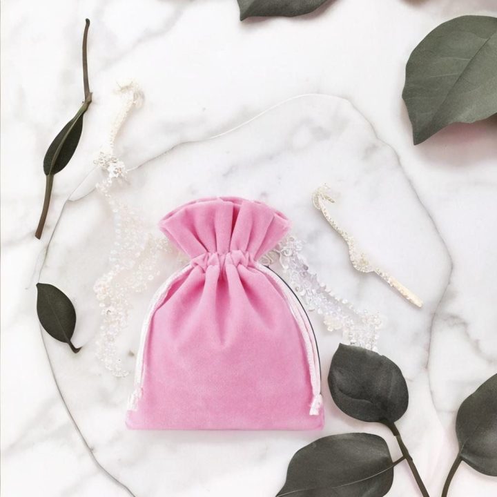 Sacchetti di velluto 10 x 13 cm - rosa chiaro Addio al nubilato e al celibato