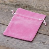 Sacchetti di velluto 10 x 13 cm - rosa chiaro San Valentino