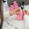 Sacchetti di velluto 10 x 13 cm - rosa chiaro Baby Shower