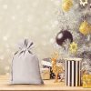 Sacchetti di velluto 12 x 15 cm - argento Baby Shower