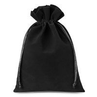 Sacchetti di velluto 12 x 15 cm - nero Sacchetti neri