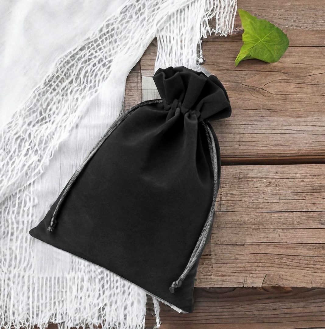 Sacchetti di velluto 15 x 20 cm - nero Sacchetti con chiusura rapida e semplice