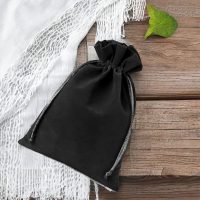 Sacchetti di velluto 15 x 20 cm - nero Sacchetti con chiusura rapida e semplice