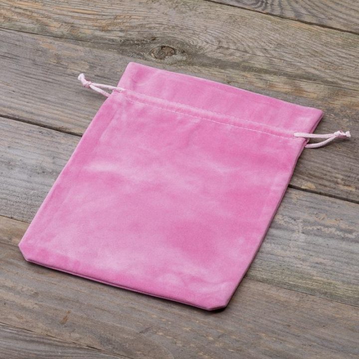 Sacchetti di velluto 15 x 20 cm - rosa chiaro Per bambini