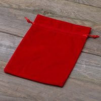 Sacchetti di velluto 15 x 20 cm - rosso Sacchetto di Natale