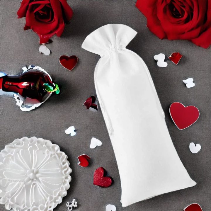 Sacchetti di velluto 16 x 37 cm - bianco Decorazione di interni