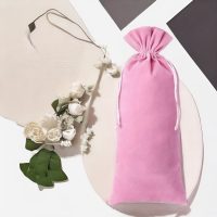 Sacchetti di velluto 16 x 37 cm - rosa chiaro Sacchetti di velluto
