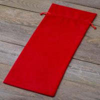 Sacchetti di velluto 16 x 37 cm - rosso Sacchetto di Natale