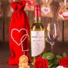 Sacchetti di velluto 16 x 37 cm - rosso San Valentino