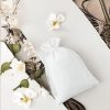 Sacchetti di velluto 18 x 24 cm - bianco Festa della Donna