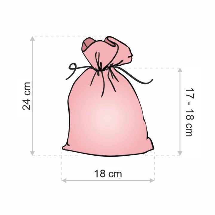 Sacchetti di velluto 18 x 24 cm - rosa chiaro Per bambini
