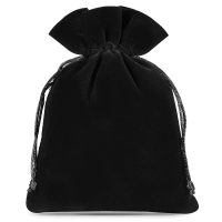 Sacchetti di velluto 26 x 35 cm - nero Sacchetti neri