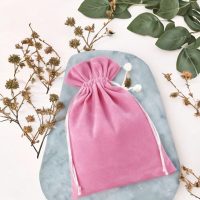 Sacchetti di velluto 26 x 35 cm - rosa chiaro San Valentino