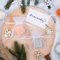 Sacchetti in organza 10 x 13 cm - bianco Lavanda e fragranze essiccate