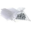 Sacchetti in organza 11 x 14 cm - bianco Courses et stockage dans la cuisine