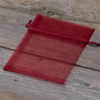 Sacchetti in organza 11 x 14 cm - bordeaux Lavanda e fragranze essiccate