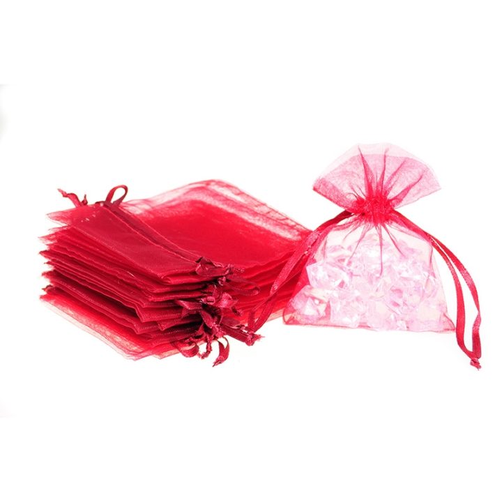 Sacchetti in organza 11 x 14 cm - bordeaux Sacchetti di organza