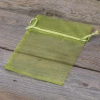 Sacchetti in organza 11 x 14 cm - verde Sacchetti di organza