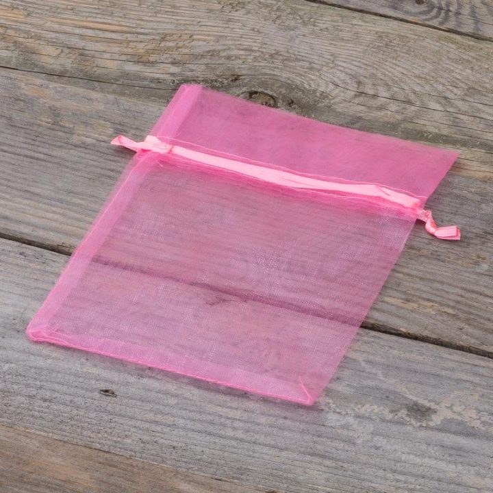 Sacchetti in organza 12 x 15 cm - rosa Sacchetti di organza