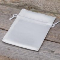 Sacchetti in raso 10 x 13 cm - bianco Sacchetti bianchi