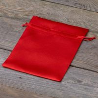 Sacchetti in raso 12 x 15 cm - rosso Decorazione della tavola