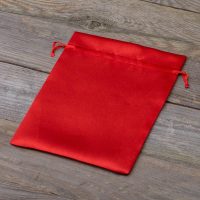 Sacchetti in raso 15 x 20 cm - rosso Sacchetto di Natale