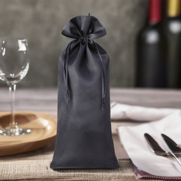 Sacchetti in raso 16 x 37 cm - nero Decorazione di interni