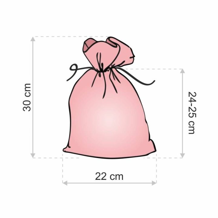 Sacco in raso 22 x 30 cm - bianco Baby Shower
