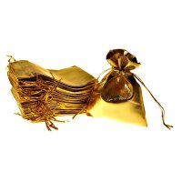 Sacchetti metallizzato 10 x 13 cm - oro Decorazione della tavola
