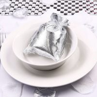 Sacchetti metallizzato 12 x 15 cm - argento Sacchetti argento / grigio