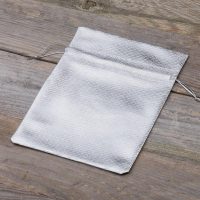 Sacchetti metallizzato 13 x 18 cm - argento Sacchetto di Natale