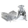 Sacchetti metallizzato 13 x 18 cm - argento Baby Shower