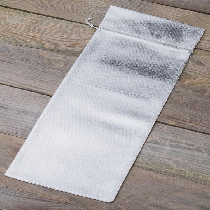 Sacchetti metallizzato 16 x 37 cm - argento Sacchetti argento / grigio