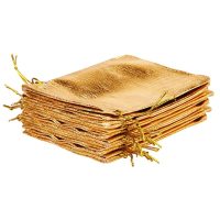 Sacchetti metallizzato 18 x 24 cm - oro San Valentino