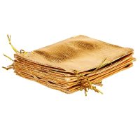 Sacchetti metallizzato 26 x 35 cm - oro Sacchi con chiusura rapida e semplice