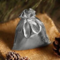 Sacchetti metallizzato 8 x 10 cm - argento San Valentino