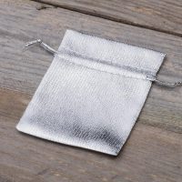 Sacchetti metallizzato 8 x 10 cm - argento Sacchetti occasionali