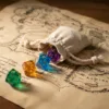 Sacchetto in lino per dadi RPG e accessori.