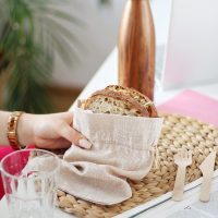 Sacco tipo lino 22 x 30 cm - naturale Natale