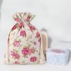 Sacco tipo lino con stampa 22 x 30 cm - naturale / rosa Per bambini
