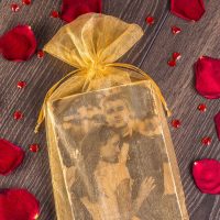 Sacco di organza 22 x 30 cm - oro Saco grandi 22x30 cm