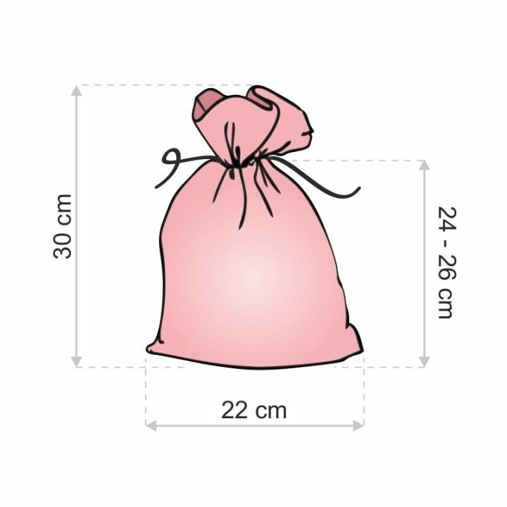 Sacco di organza 22 x 30 cm - Natale / 2 Settori / Confezioni per...