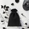 Sacco di velluto 22 x 30 cm - nero Abbigliamento e biancheria