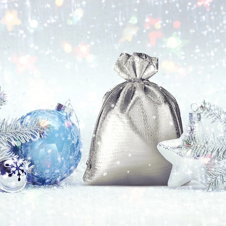 Sacco metallizzato 22 x 30 cm - argento Sacchetti argento / grigio