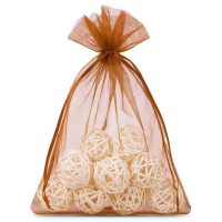 Sacchetti di organza 13 x 18 cm - marrone Sacchetti marroni