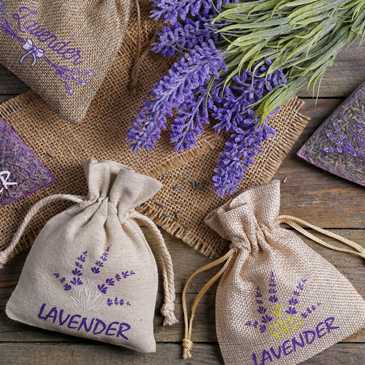 Sacchetti in juta e lino per lavanda